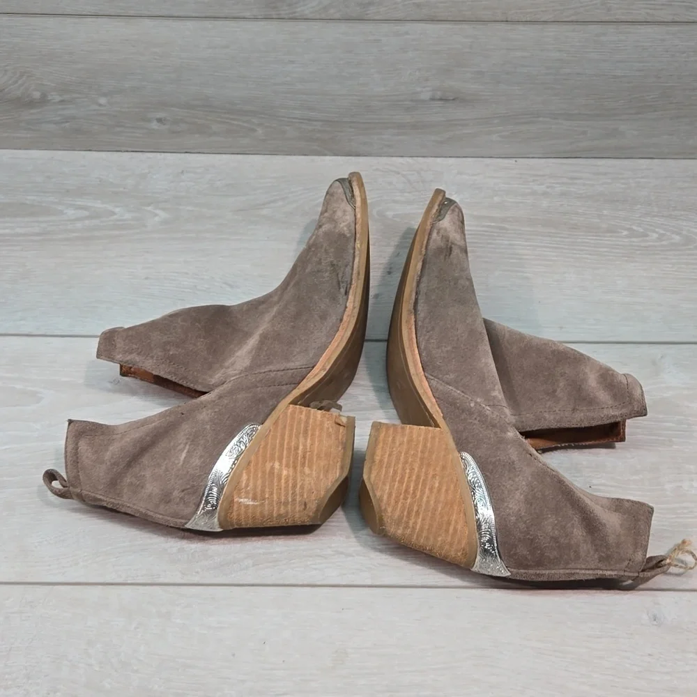 Jeffrey Campbell Women Cutout Side Heels Suede Moto Hobo boots shoes sz 8